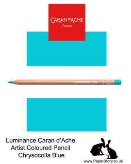 NEW Caran d'Ache Luminance individual Artist Colour Pencils 6901 Chrysocolla Blue 671