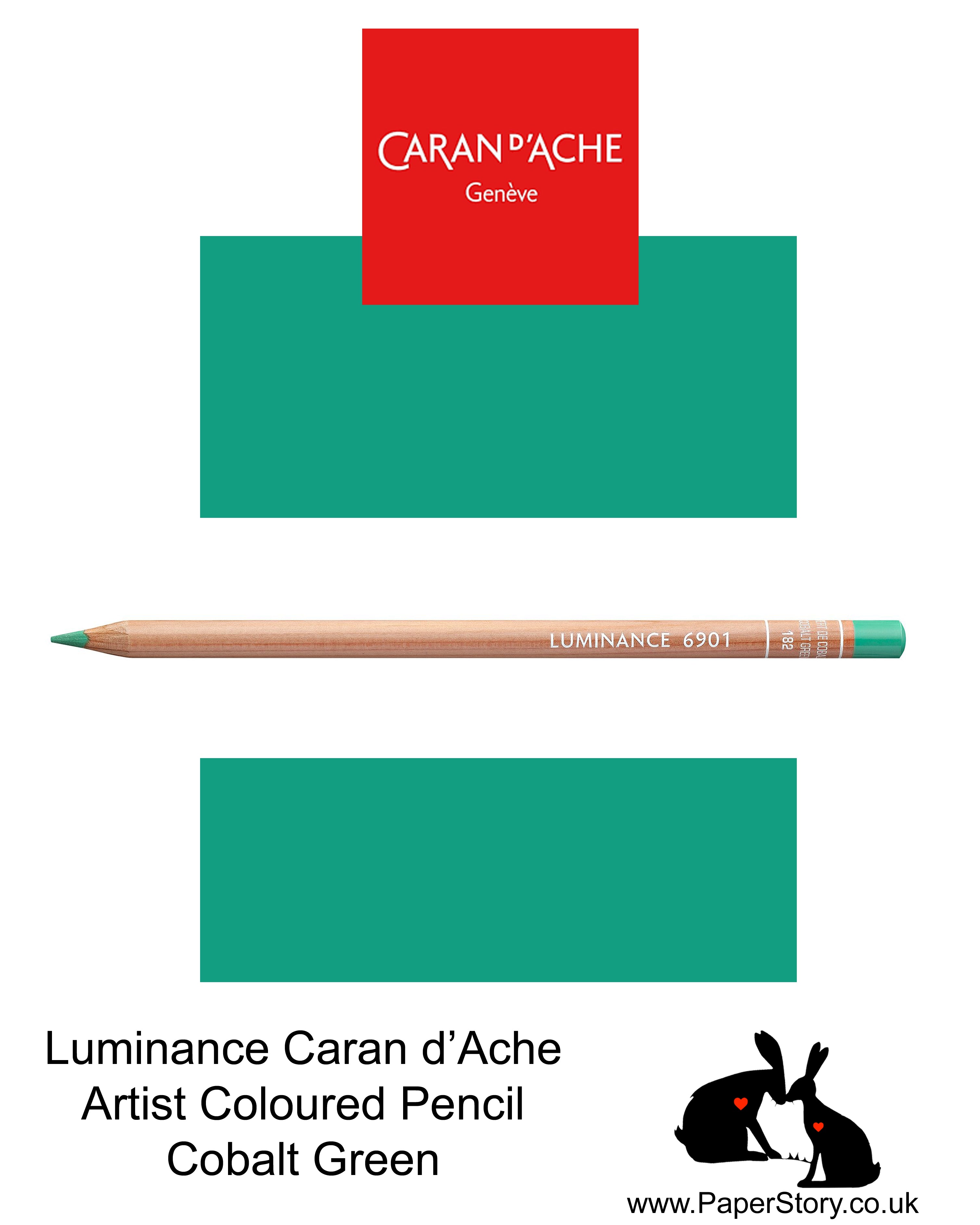 Caran d'Ache Luminance individual Artist Colour Pencils 6901 Cobalt Green 182