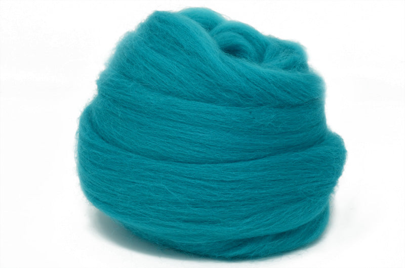 Wool fibre Corriedale Turquoise