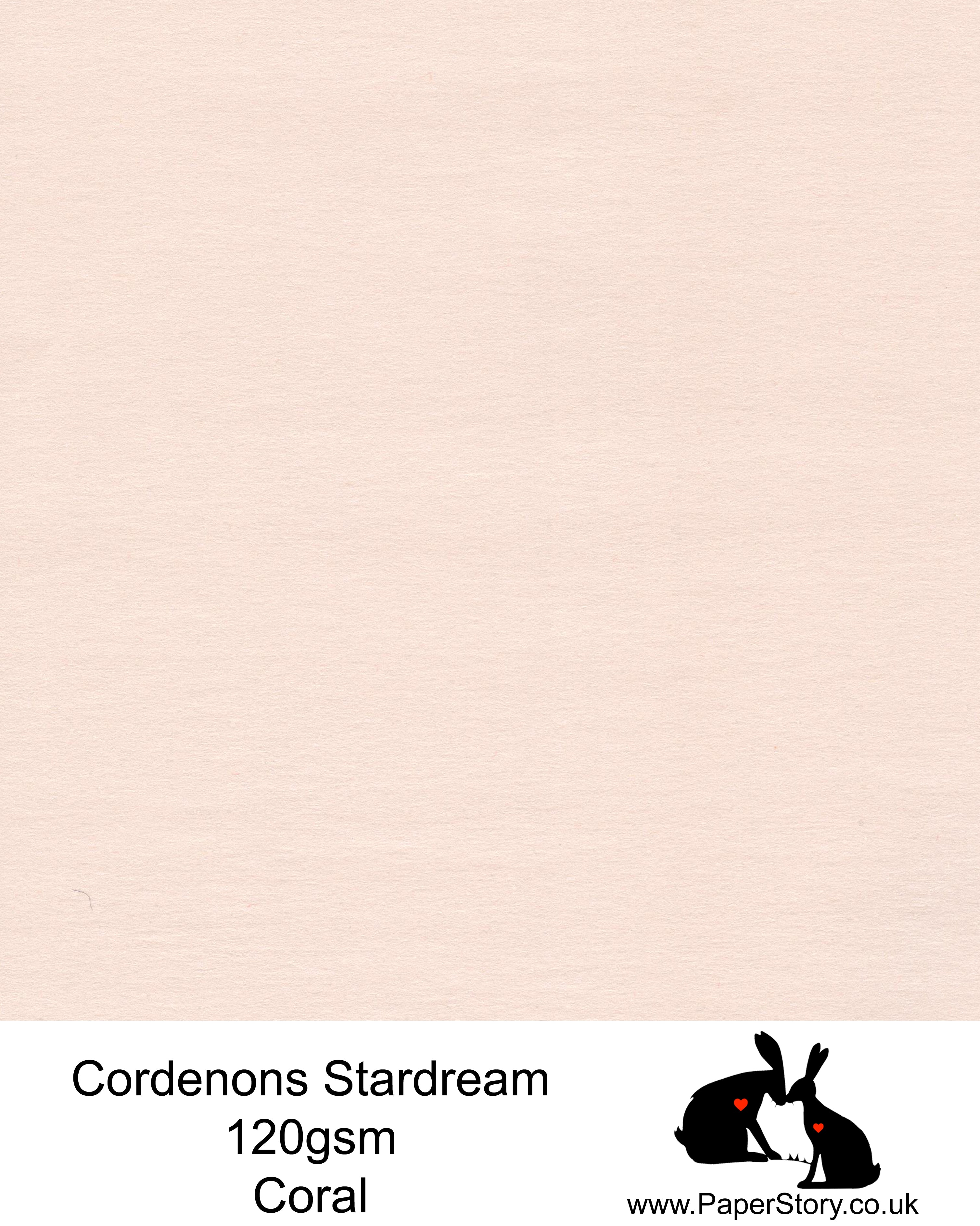 A4 Stardream 120gsm paper for Papercutting, craft, flower making  and wedding stationery. Soft pink coral colour, beautiful for flower making and wedding stationery.