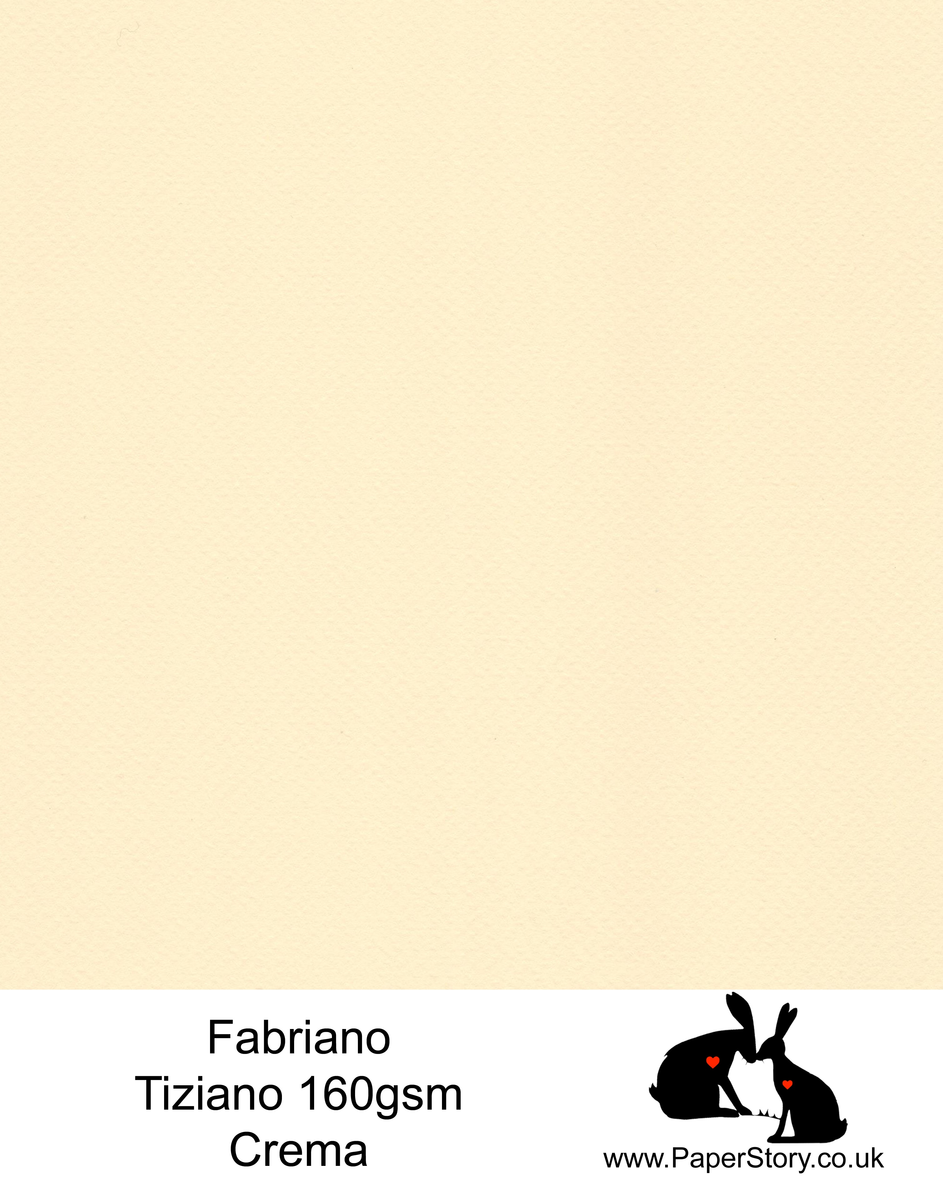 High quality paper from Italy, Crema fresh cream Fabriano Tiziano is 160 gsm, Tiziano has a high cotton content, a textured naturally sized surface. This paper is acid free to guarantee long permanence in time, pH neutral. It has highly lightfast colours, an excellent surface making and sizing which make this paper particularly suitable for papercutting, pastels, pencil, graphite, charcoal, tempera, air brush and watercolour techniques. Tiziano can be used for all printing techniques