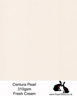 Centura Pearl single sided card 310 gsm. Fresh buttery cream colour. Pearlescent one side, white printable surface on the other. High-quality Pearlescent card made in the UK, perfect for wedding cards, greetings cards, boxes and art and craft projects.