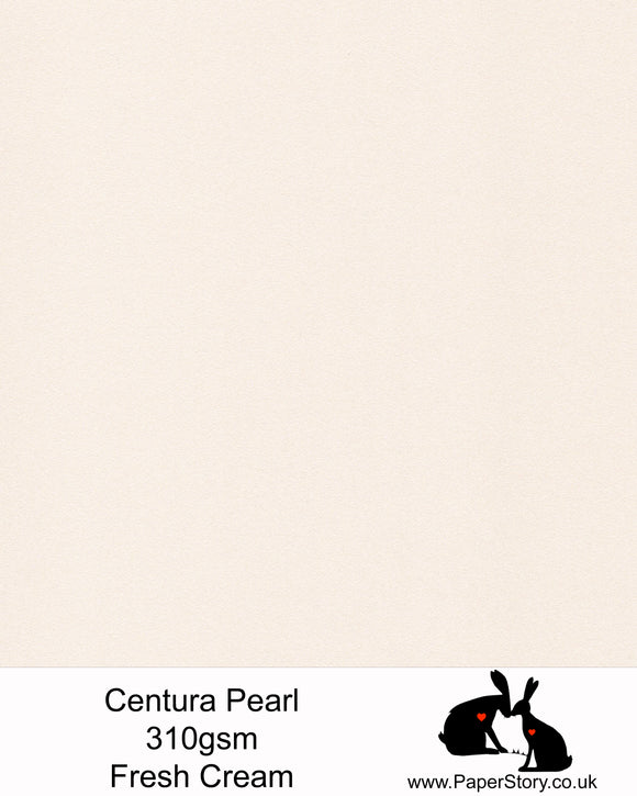 Centura Pearl single sided card 310 gsm. Fresh buttery cream colour. Pearlescent one side, white printable surface on the other. High-quality Pearlescent card made in the UK, perfect for wedding cards, greetings cards, boxes and art and craft projects.