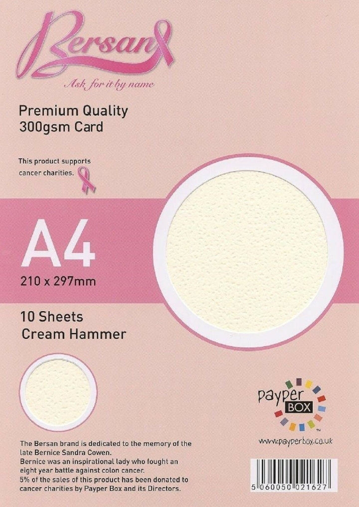 A4 Payperbox Hammer card 300 gsm : Cream
