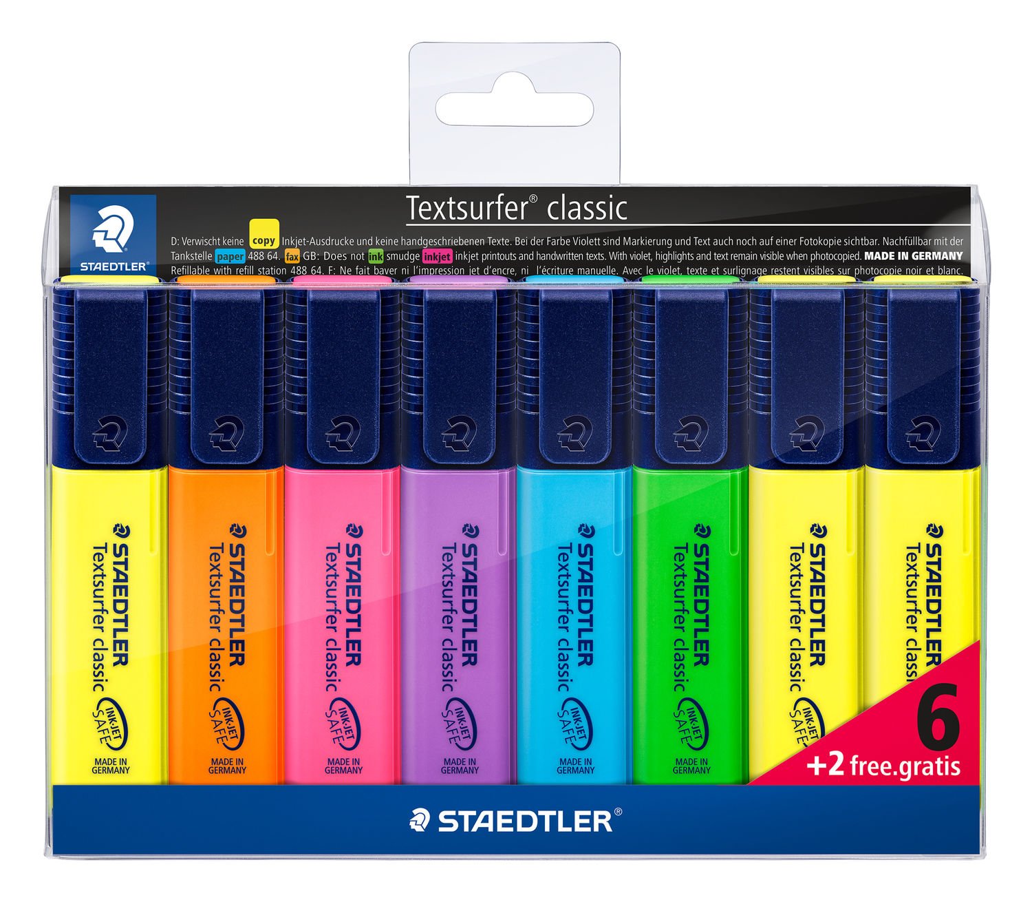 Staedtler Textsurfer Bright Highlighter Pens mixed pack of 8
