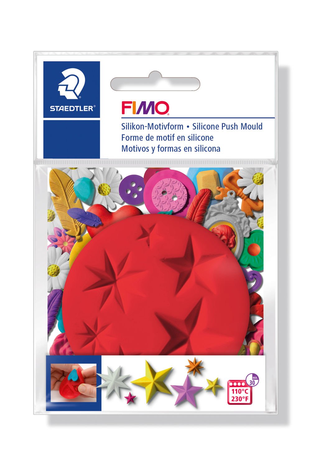 FIMO Staedtler Silicone push mould Star mould