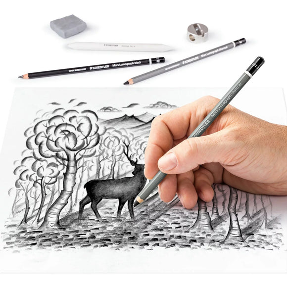 Staedtler Mars Lumograph Design Journey Charcoal Set