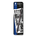 Staedtler Mars Lumograph Black assorted artist pencils 8B-6B-4B-4B-2B-2B ( Tin of six )