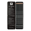 Staedtler Mars Lumograph Black assorted artist pencils 8B-6B-4B-4B-2B-2B ( Tin of six )