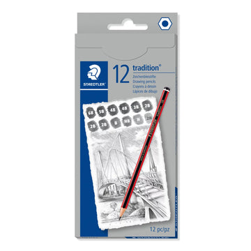 Staedtler Cardboard box containing 12 graphite pencils in assorted degrees