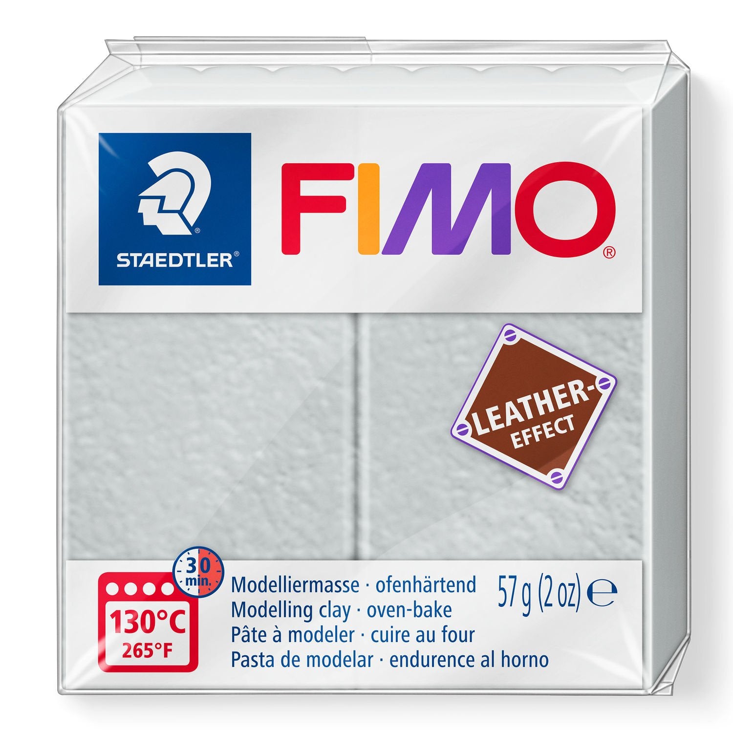 FIMO Leather Effects Clay 57 g 8010 - 809 Dove Grey