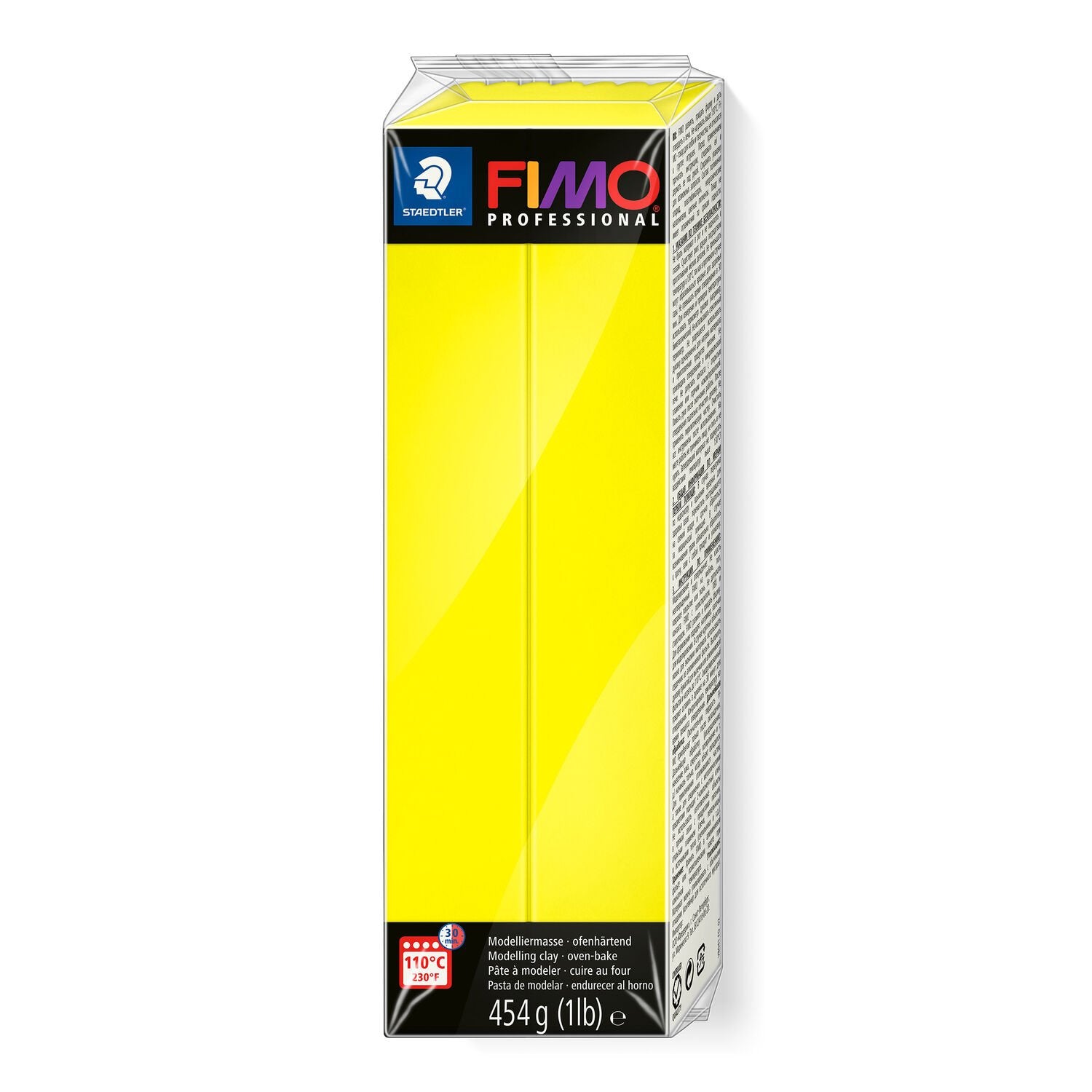 FIMO Large Block of Professional Clay 454g 8041-1 Lemon Yellow