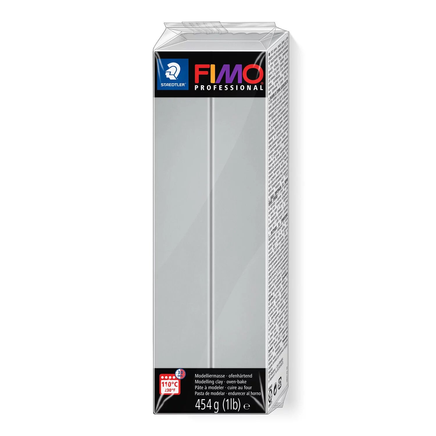FIMO Large Block of Professional Clay 454g 8041-80 Dolphin Grey