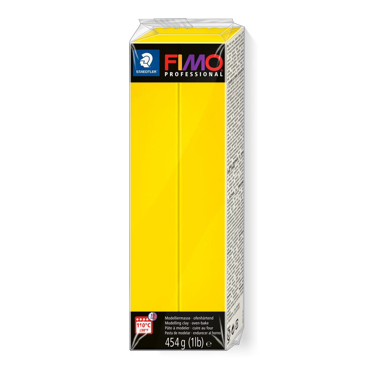 FIMO Large Block of Professional Clay 454g 8041-100 True Yellow