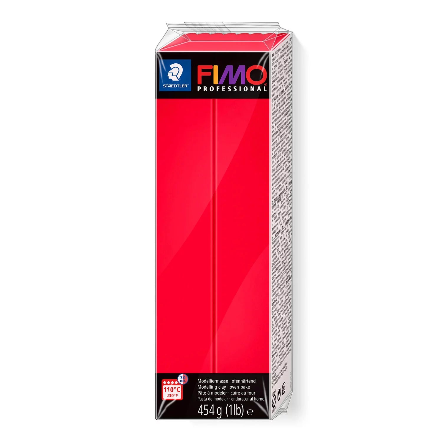 FIMO Large Block of Professional Clay 454g 8041-200 True Red