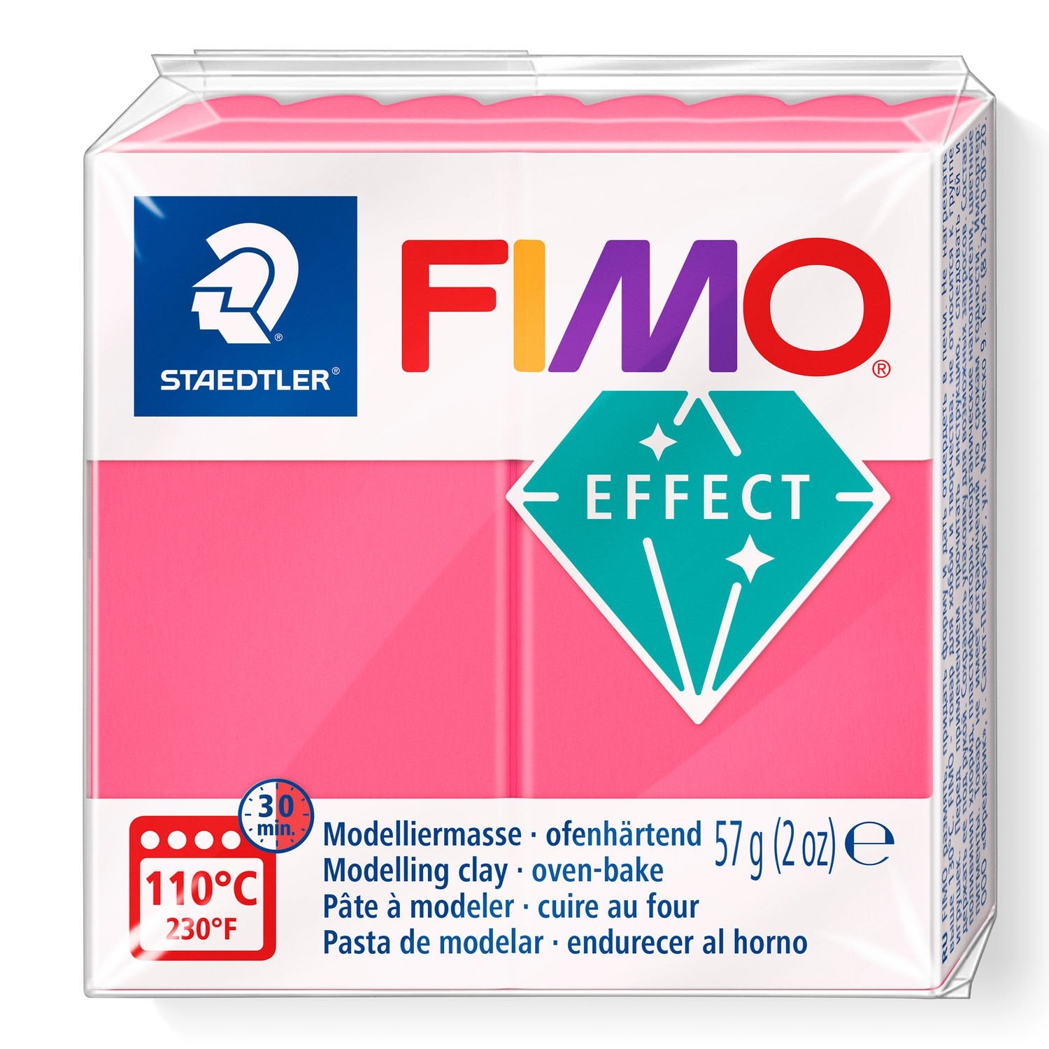 FIMO Effects Clay 57g 8020-204 Translucent Red