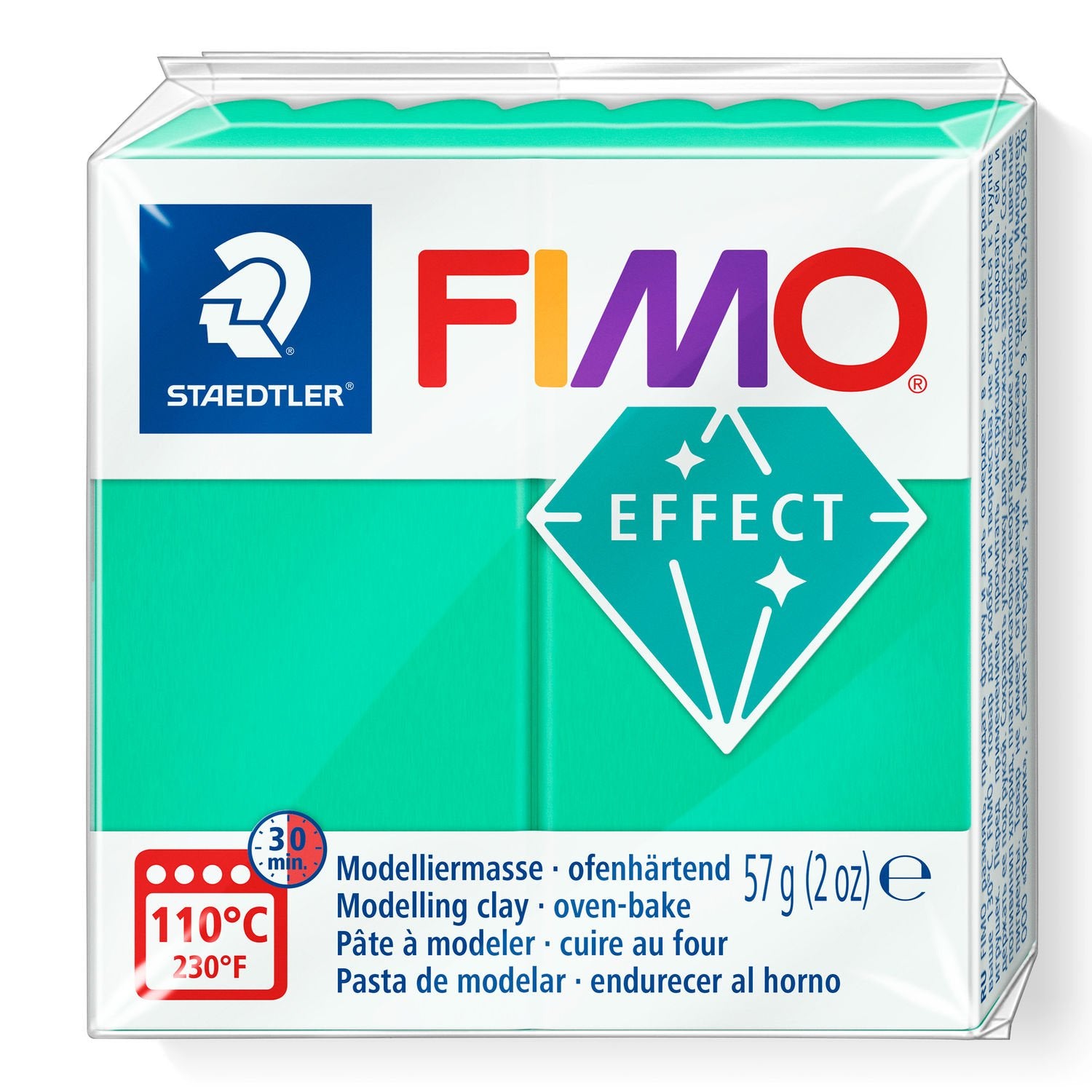 FIMO Effects Clay 57g 8020-504 Translucent Green