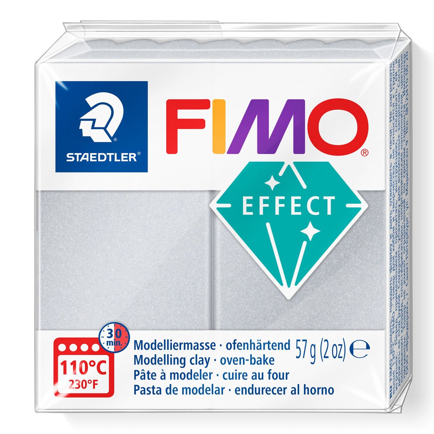 FIMO Effects Clay 57g 8020-817 Pearl Light Silver