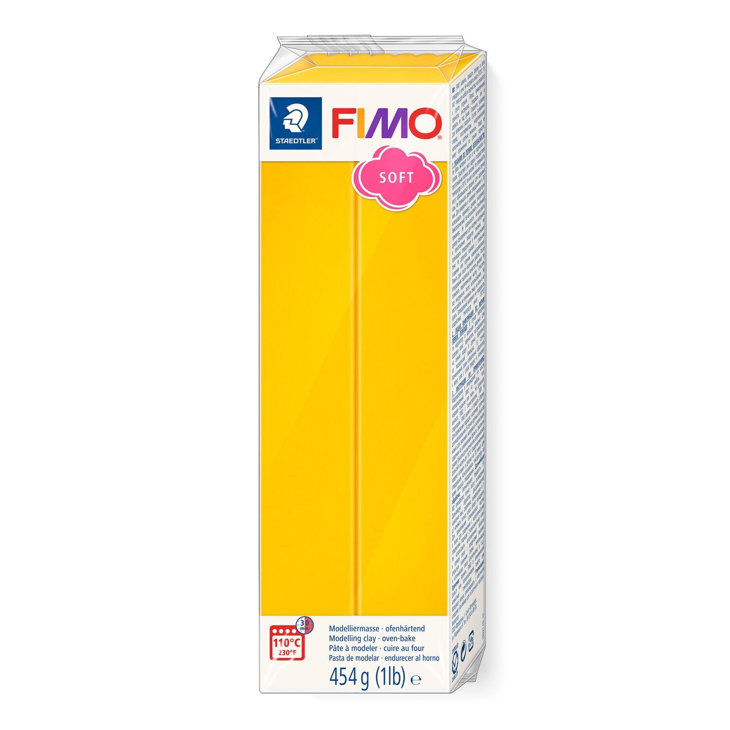 FIMO Large Block of Soft Clay 454g 8021-16 Sunflower