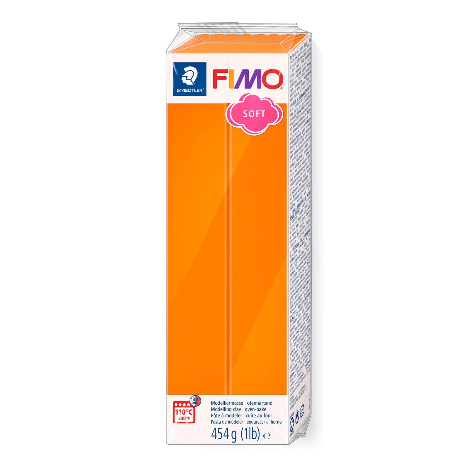 FIMO Large Block of Soft Clay 454g 8021-42 Tangerine