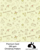 A4 Smooth card 280 gsm Single sided, Christmas pattern. Smooth card, perfect for crafting and card making. Cute repeating pattern, white other side