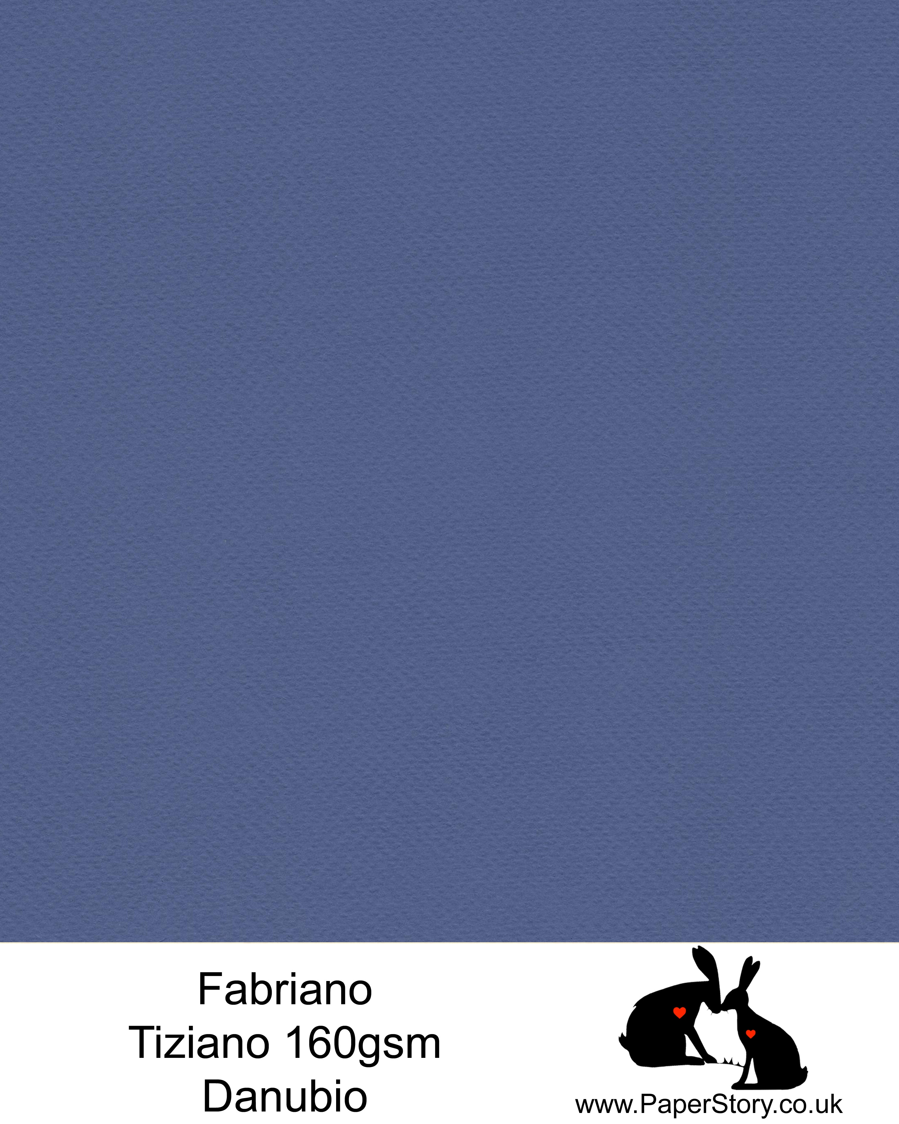 High quality paper from Italy, Danubio deep blue Fabriano Tiziano is 160 gsm, Tiziano has a high cotton content, a textured naturally sized surface. This paper is acid free to guarantee long permanence in time, pH neutral. It has highly lightfast colours, an excellent surface making and sizing which make this paper particularly suitable for papercutting, pastels, pencil, graphite, charcoal, tempera, air brush and watercolour techniques. Tiziano can be used for all printing techniques.