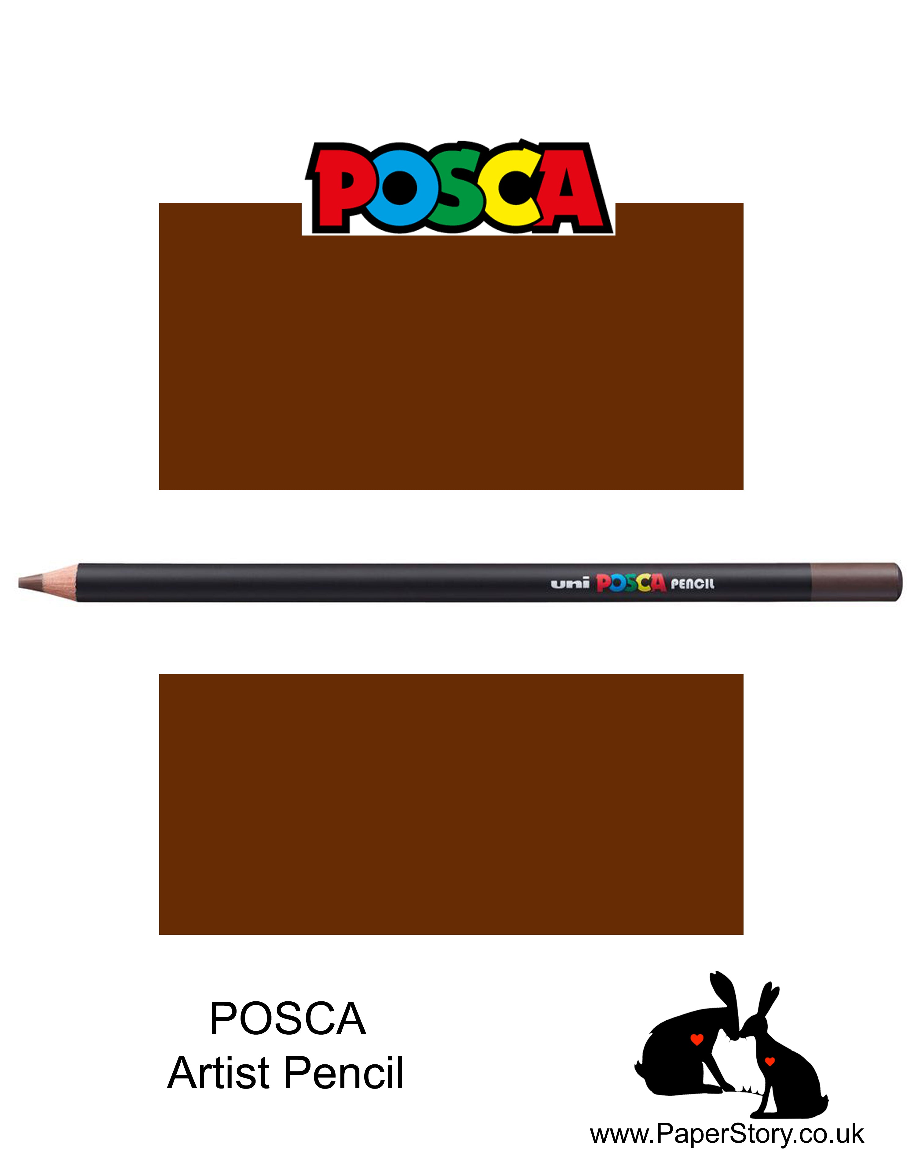 Uni POSCA individual Coloured Pencils Dark Brown 22