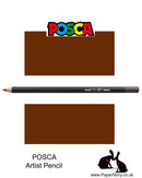 Uni POSCA individual Coloured Pencils Dark Brown 22