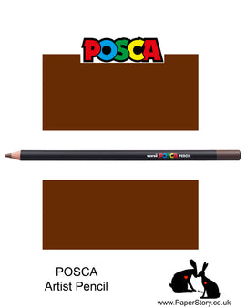 Uni POSCA individual Coloured Pencils Dark Brown 22