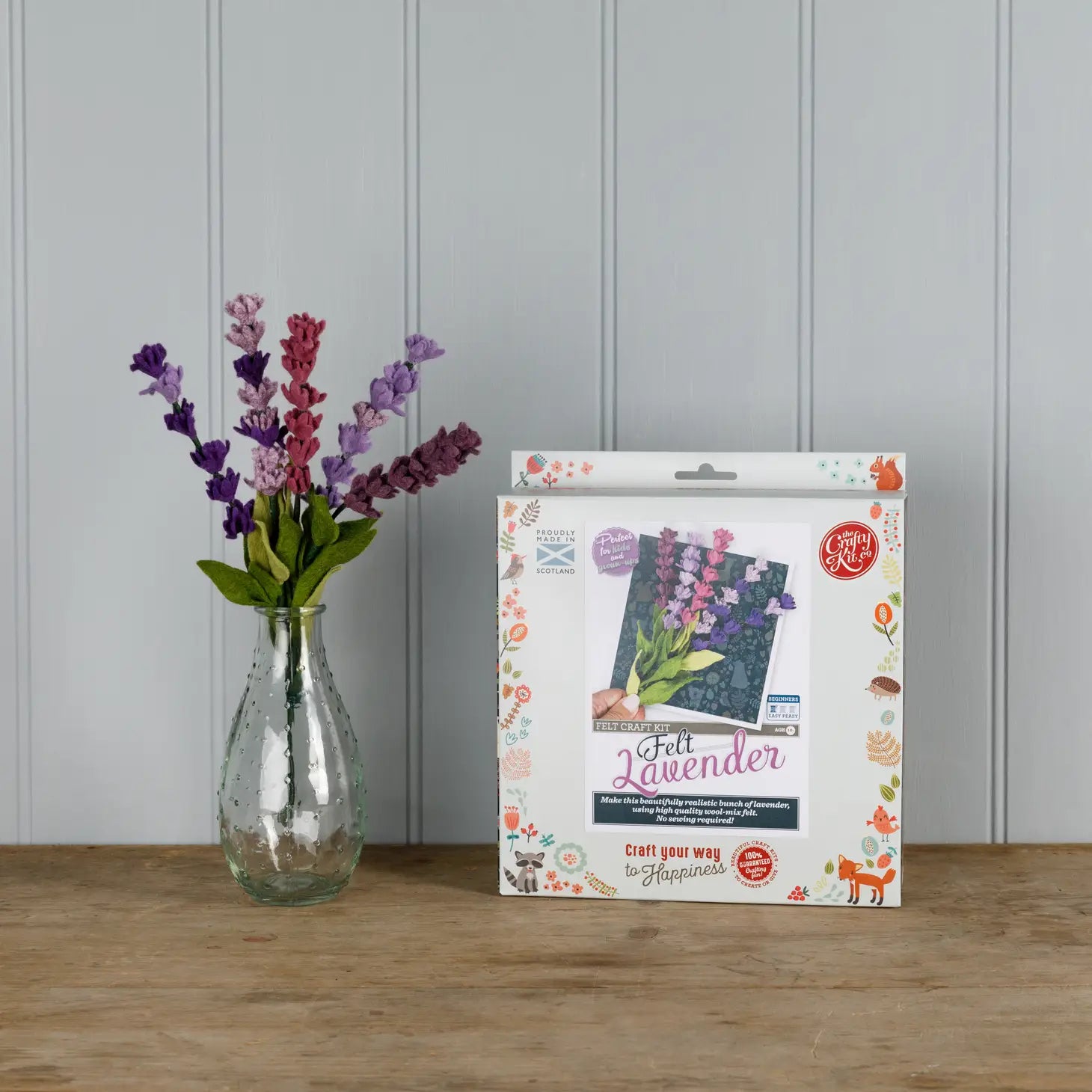 The Crafty Kit Company Felt Lavender Flower Craft Kit