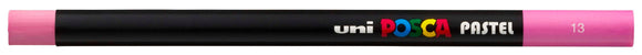 New Uni POSCA colour Pastels Pink colour, Colours can be blended and overlaid, you can stipple, colour block, cross-hatch, scratch and outline. You can heat the sticks to create textured effects.