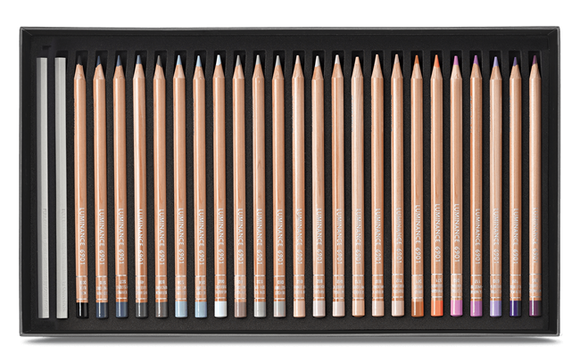 Caran d'Ache Luminance  76 colour assortment set of Artist Pencils + 2 full blenders