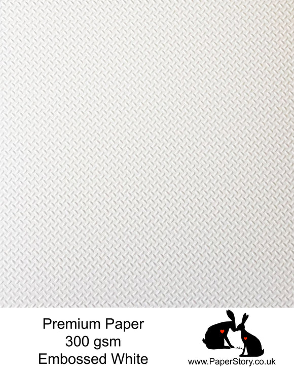 A4  embossed  card which offers a beautiful and unusual finish similar to a metal walkway.  Perfect for art, craft and card making. Acid free, FSC approved