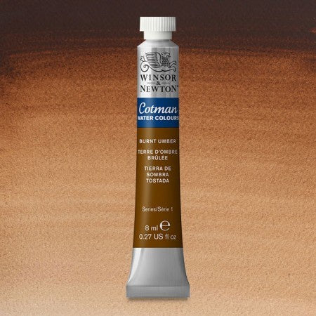 Winsor & Newton Watercolour Paint Cotman 8ml tube : Burnt Umber