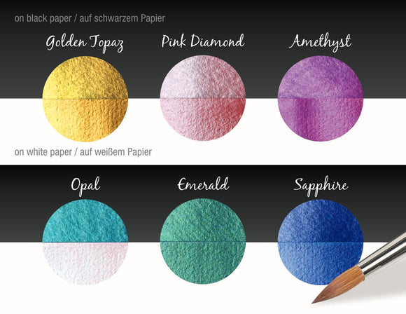 New Finetec Coliro Pearlcolor Watercolour Paints C830 Bling 