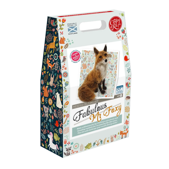 The Crafty Kit Company Fabulous Mr Foxy Needle Felting Craft Kit