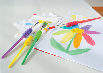 Faber Castell  Set of 4 Soft Grip Paint Brushes - Brights