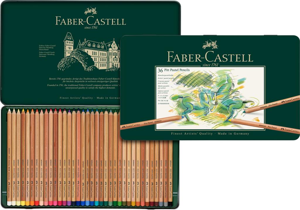 FABER CASTELL : PITT Pastel Pencil : Metal tin set 36