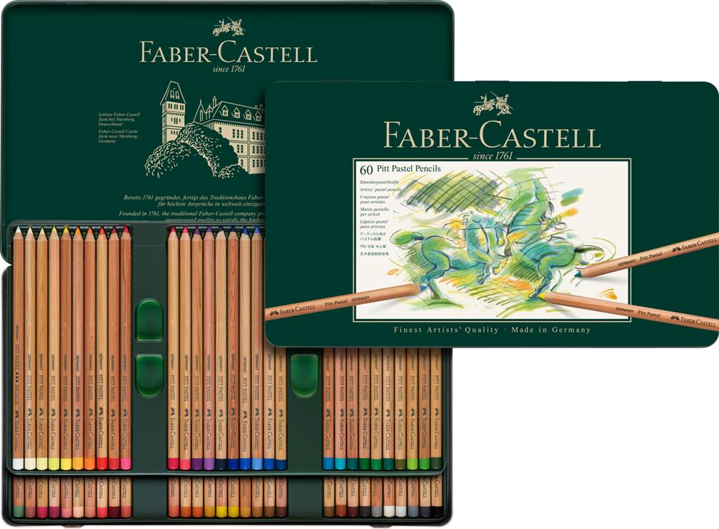 FABER CASTELL : PITT Pastel Pencil : Metal tin set 60
