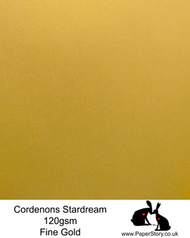 fine gold A4 Stardream 120gsm paper for Papercutting, craft, flower making  and wedding stationery. Stardream is a luxury Italian paper from Italy, it is a double sided quality Pearlescent paper with a matching colour core. FSC Certified, acid free, archival and PH Neutral