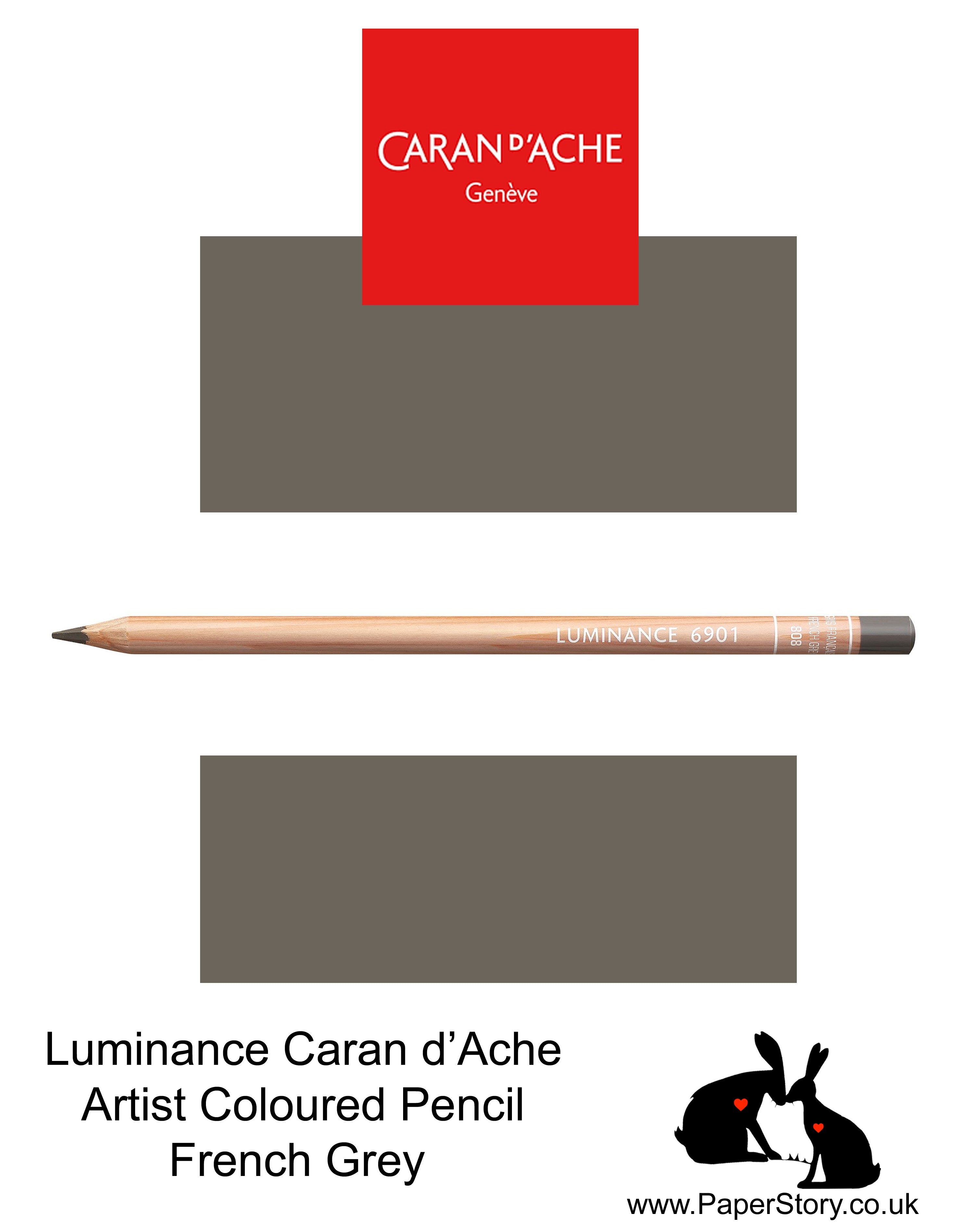 Caran d'Ache Luminance individual Artist Colour Pencils 6901 French Grey 808