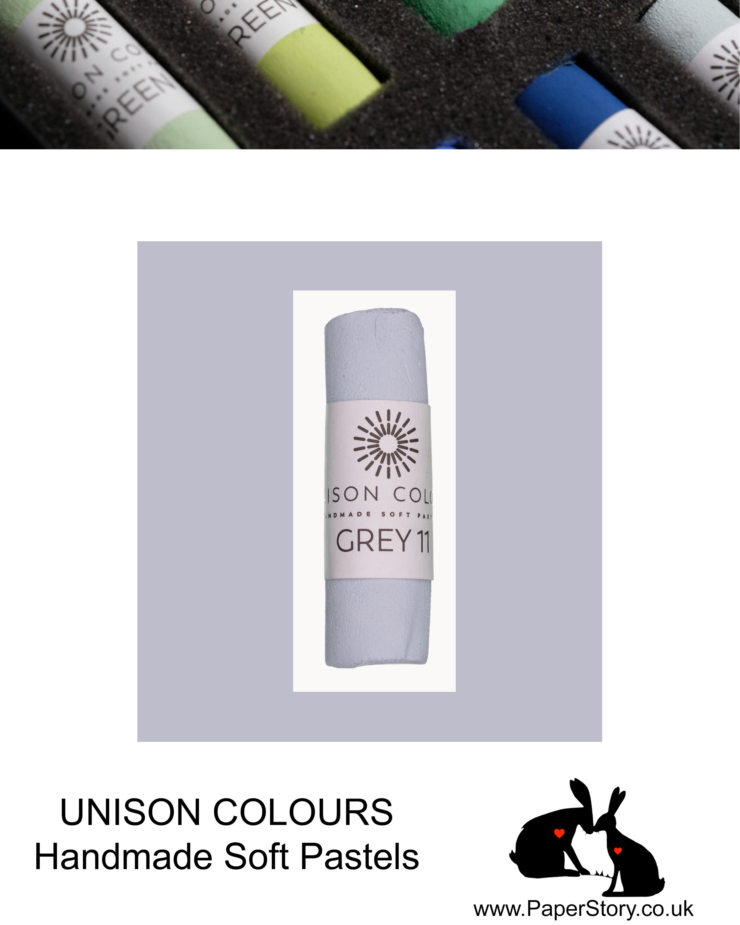 Unison Colour Handmade Soft Pastels Grey 11 - Size Regular