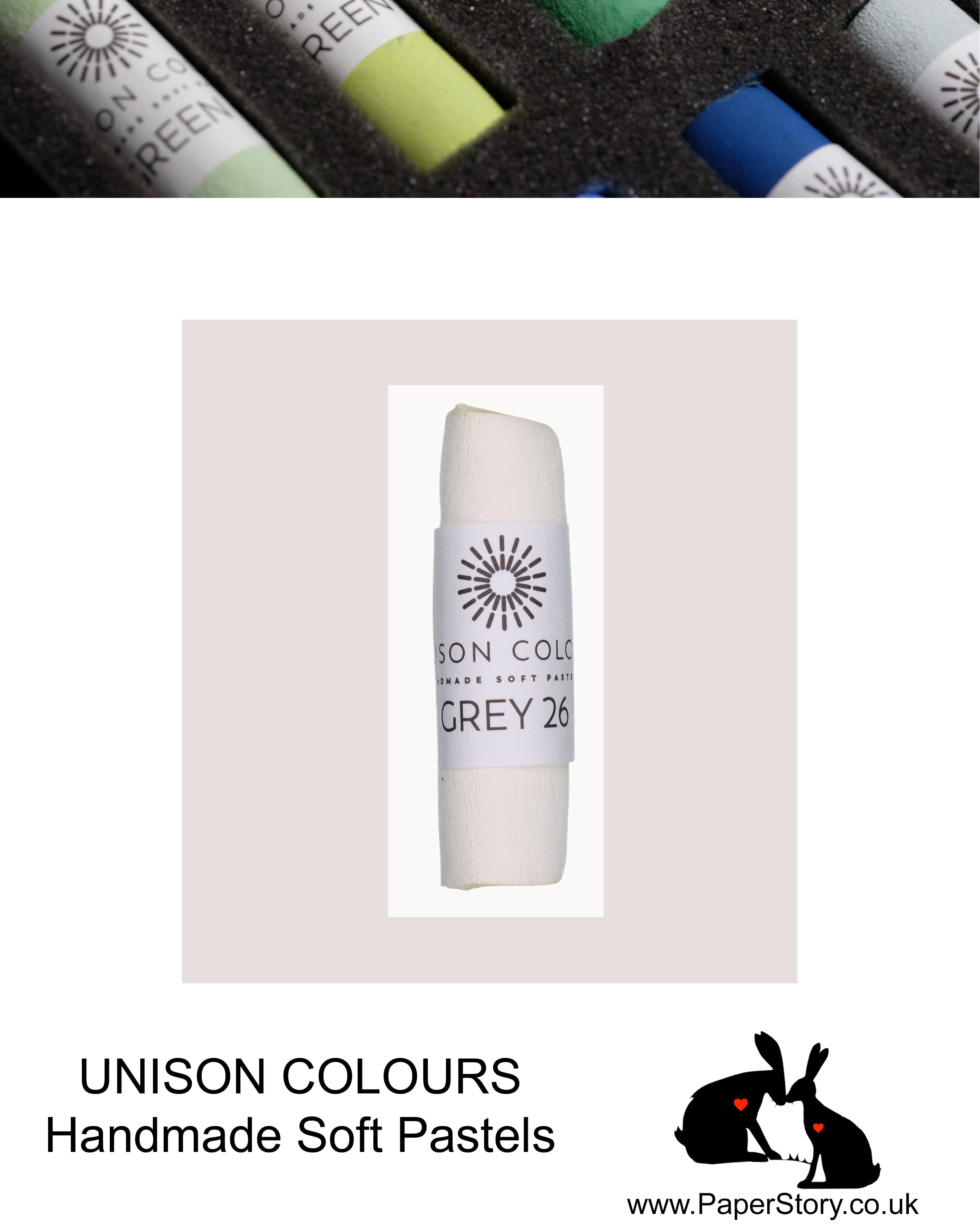 Unison Colour Handmade Soft Pastels Grey 26 - Size Regular