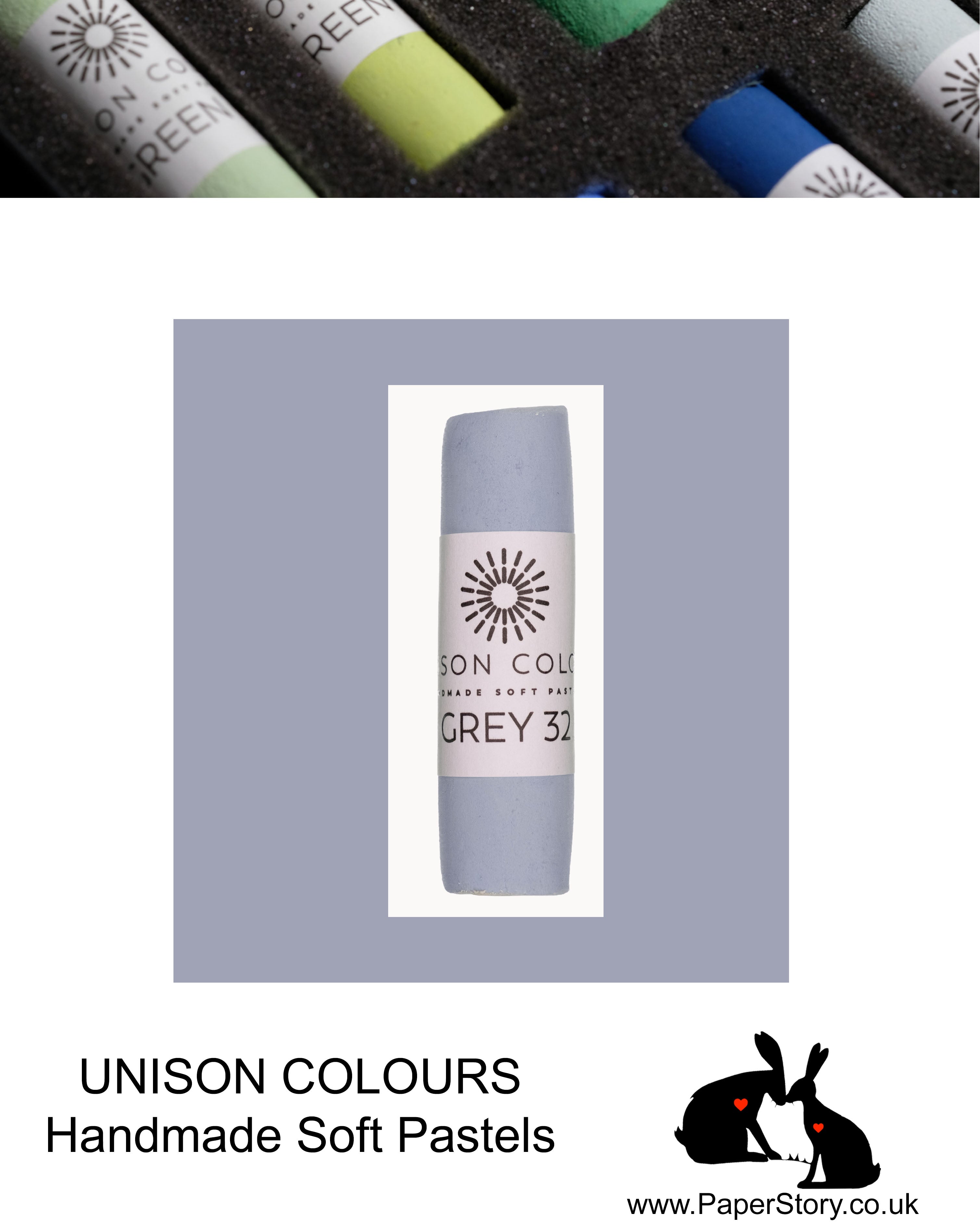 Unison Colour Handmade Soft Pastels Grey 32 - Size Regular