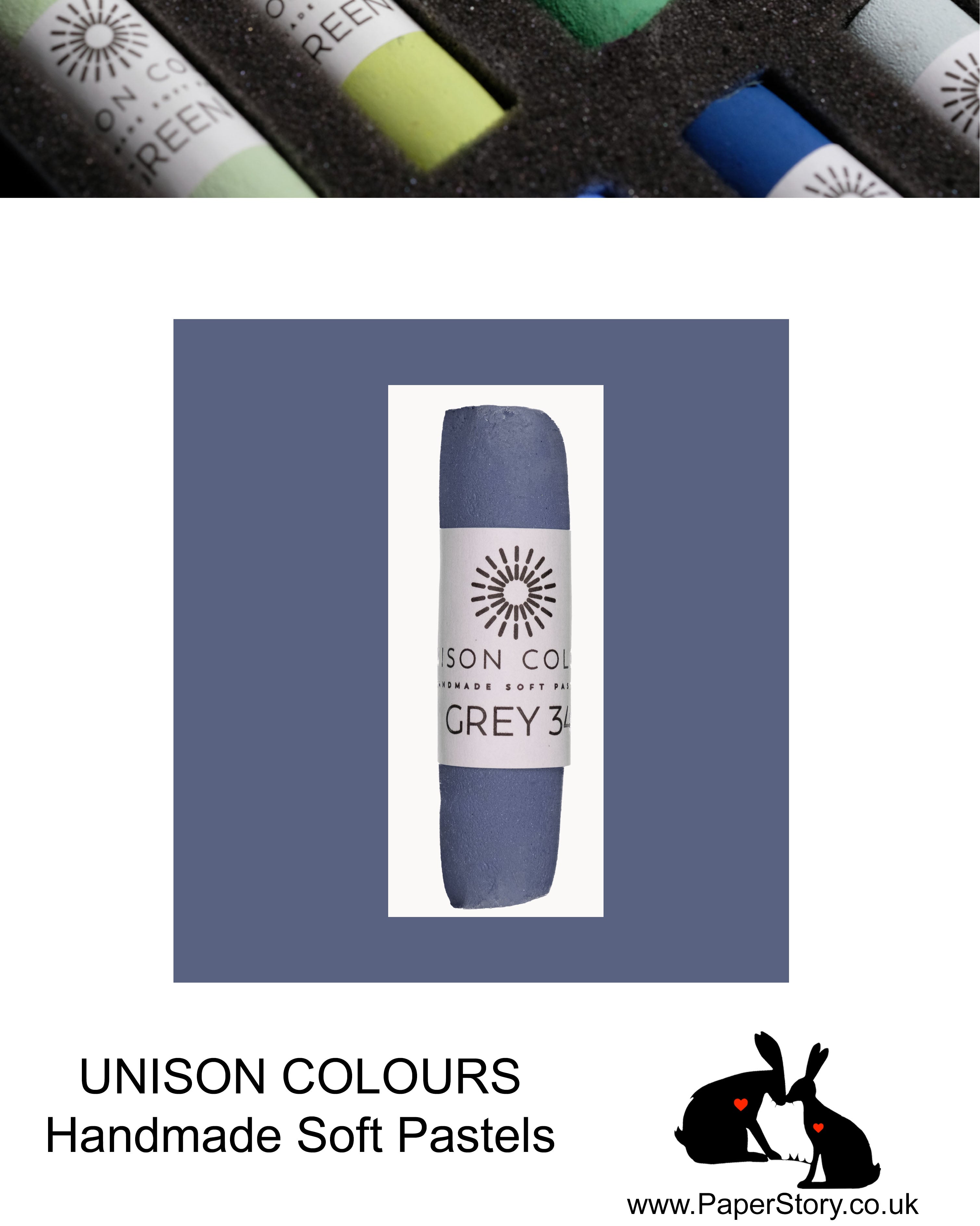 Unison Colour Handmade Soft Pastels Grey 34 - Size Regular