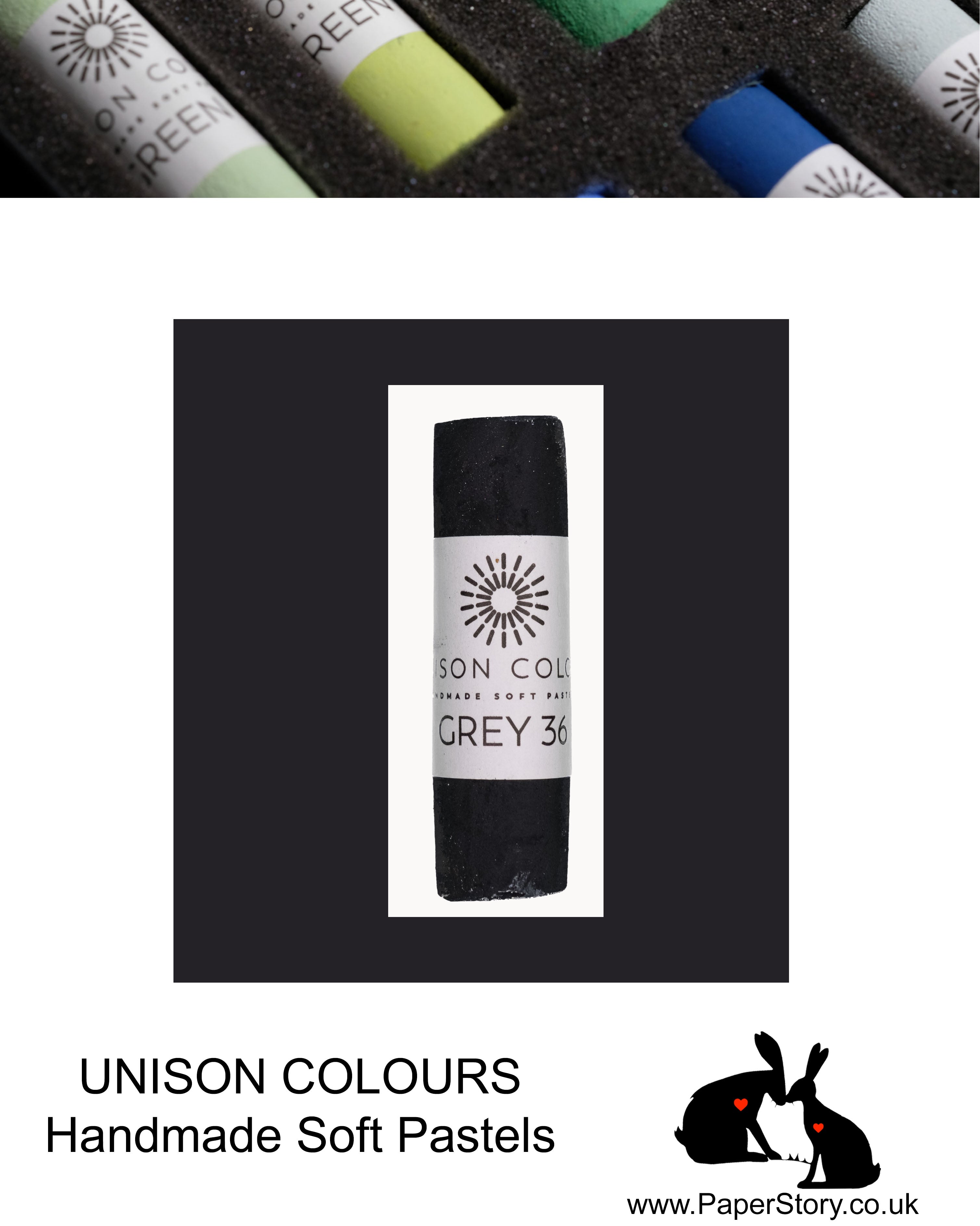 Unison Colour Handmade Soft Pastels Grey 36 - Size Regular