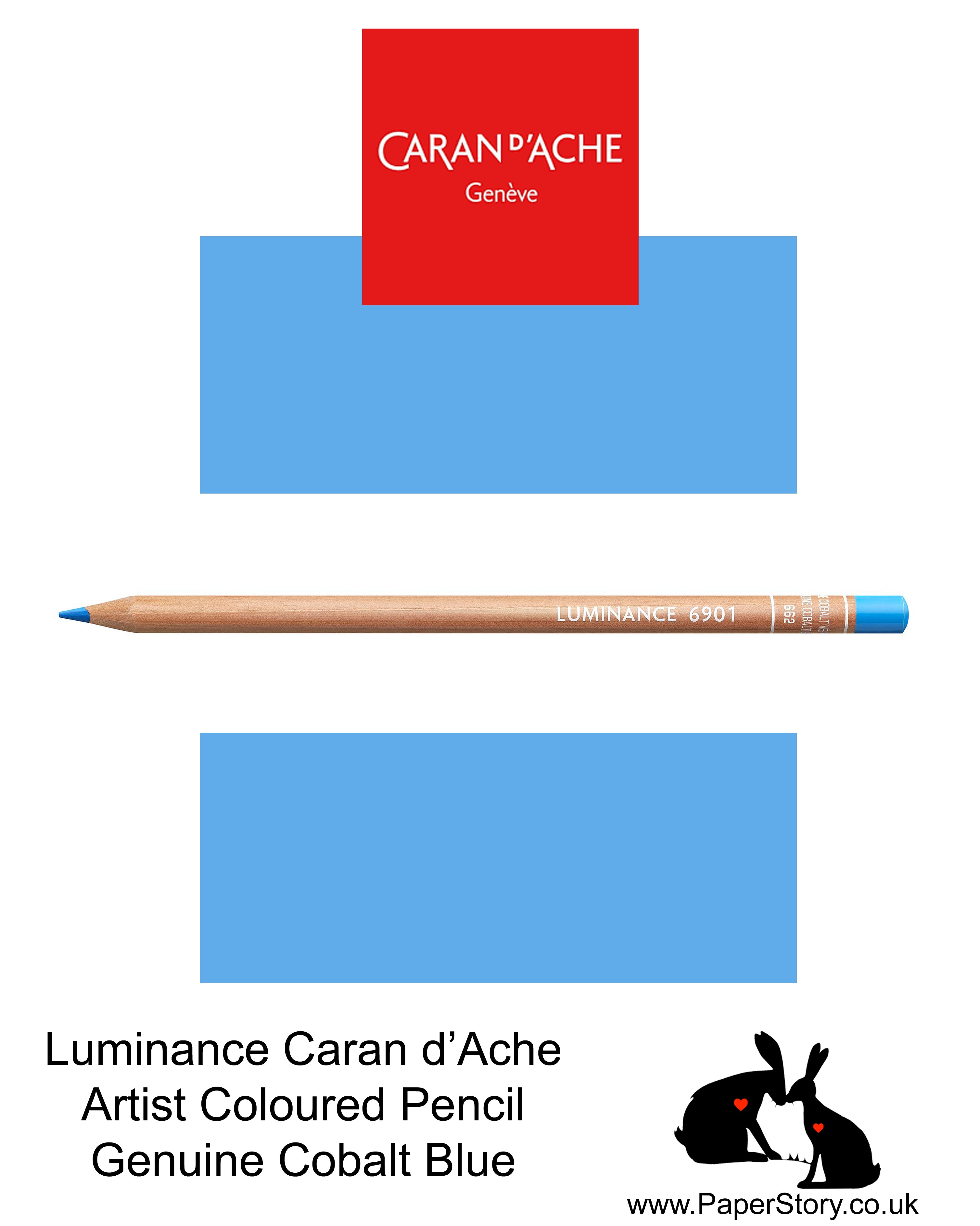 Caran d'Ache Luminance individual Artist Colour Pencils 6901 Genuine Cobalt Blue 662
