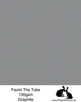 The Tube Favini Graphite Grey is an innovative matte paper and our favourite PaperCutting paper, also be use for foil and screen blocking. The subtle soft touch of this paper provides an elegance unsurpassed by any other paper. Fingerprints are kept to an absolute minimum due to its special properties.The Tube Favini smooth paper 130 gsm Dark Grey A4 x 10 sheets : Clearance