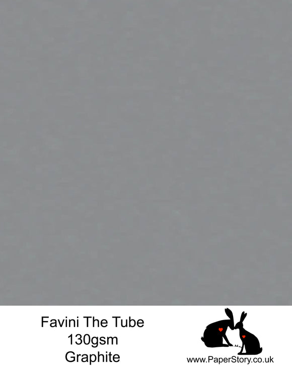 The Tube Favini Graphite Grey is an innovative matte paper and our favourite PaperCutting paper, also be use for foil and screen blocking. The subtle soft touch of this paper provides an elegance unsurpassed by any other paper. Fingerprints are kept to an absolute minimum due to its special properties.The Tube Favini smooth paper 130 gsm Dark Grey A4 x 10 sheets : Clearance