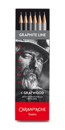 Caran d'Ache : Graphite Line : Box of 6 pencils 2H - 9B Hardness Degrees